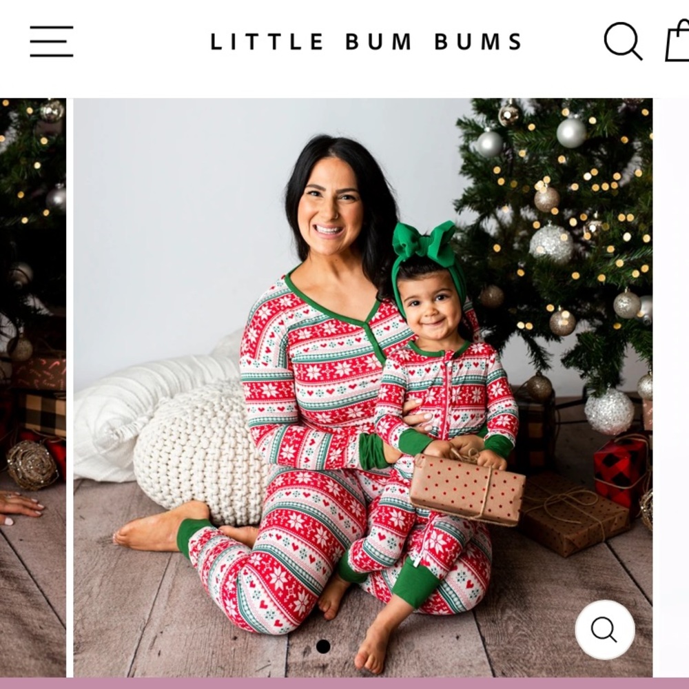 NWT LITTLE BUM BUMS UPTO SNOW GOOD MAMA JOGGER PAJAMA PJ PANTS XS